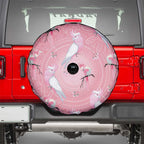 Galah and Gumblossoms Australia Spare Tire Cover Seamless Style Aboriginal Art