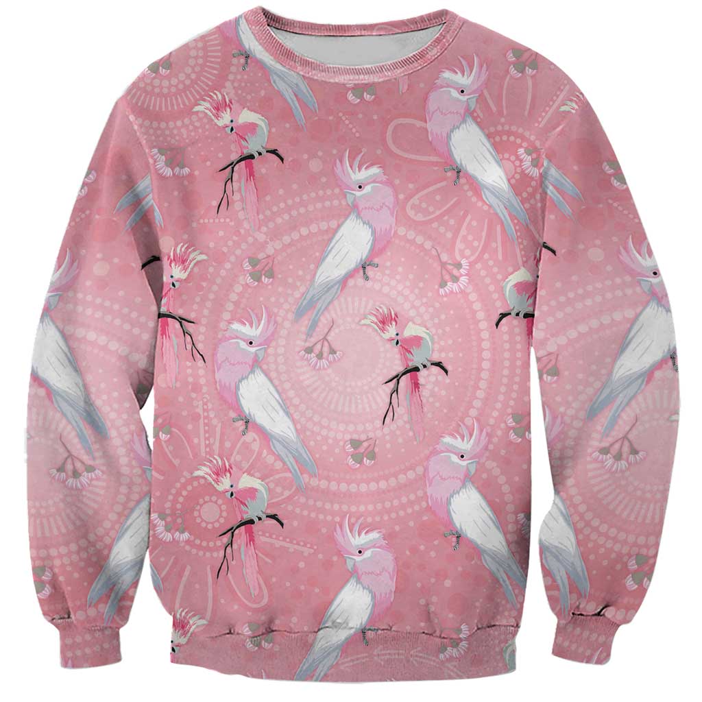 Galah and Gumblossoms Australia Sweatshirt Seamless Style Aboriginal Art