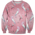 Galah and Gumblossoms Australia Sweatshirt Seamless Style Aboriginal Art