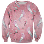 Galah and Gumblossoms Australia Sweatshirt Seamless Style Aboriginal Art