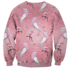 Galah and Gumblossoms Australia Sweatshirt Seamless Style Aboriginal Art