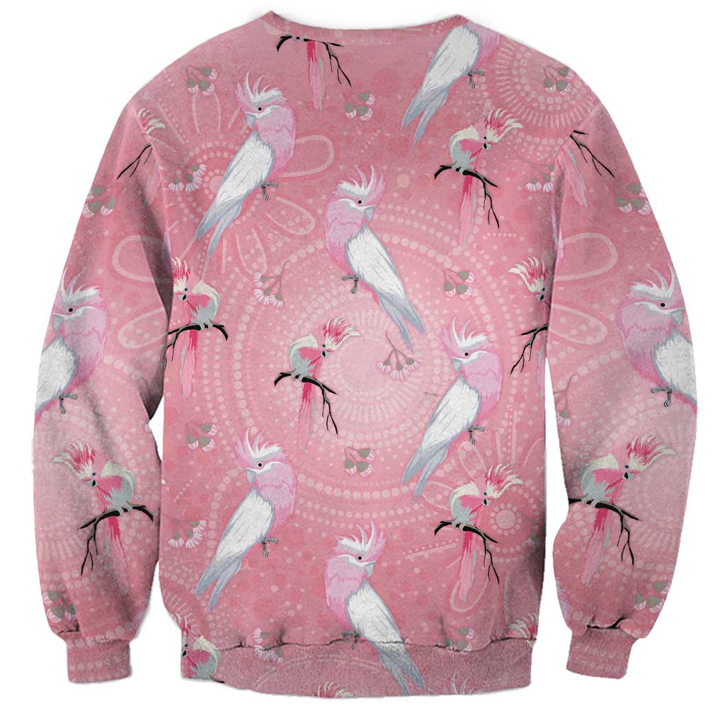 Galah and Gumblossoms Australia Sweatshirt Seamless Style Aboriginal Art