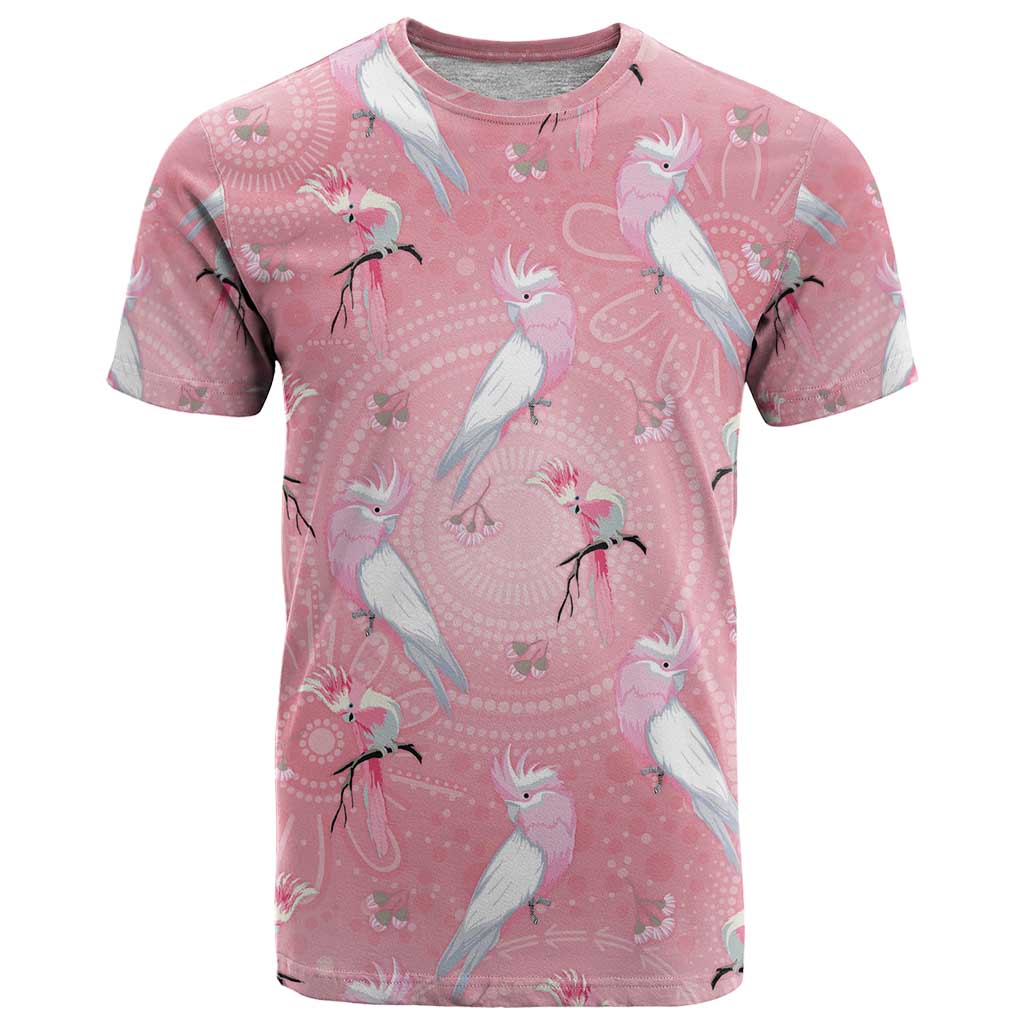 Galah and Gumblossoms Australia T Shirt Seamless Style Aboriginal Art