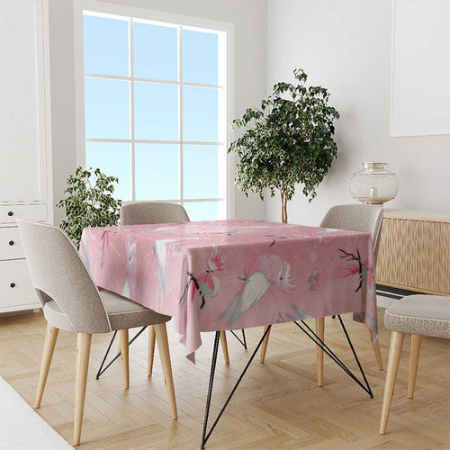 Galah and Gumblossoms Australia Tablecloth Seamless Style Aboriginal Art