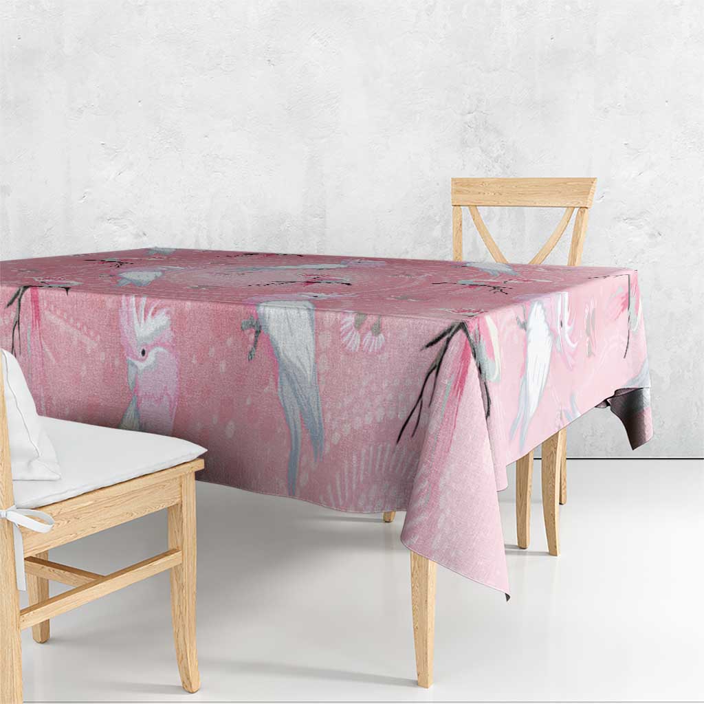 Galah and Gumblossoms Australia Tablecloth Seamless Style Aboriginal Art