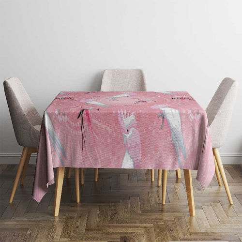 Galah and Gumblossoms Australia Tablecloth Seamless Style Aboriginal Art