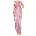 Galah and Gumblossoms Australia Tank Maxi Dress Seamless Style Aboriginal Art
