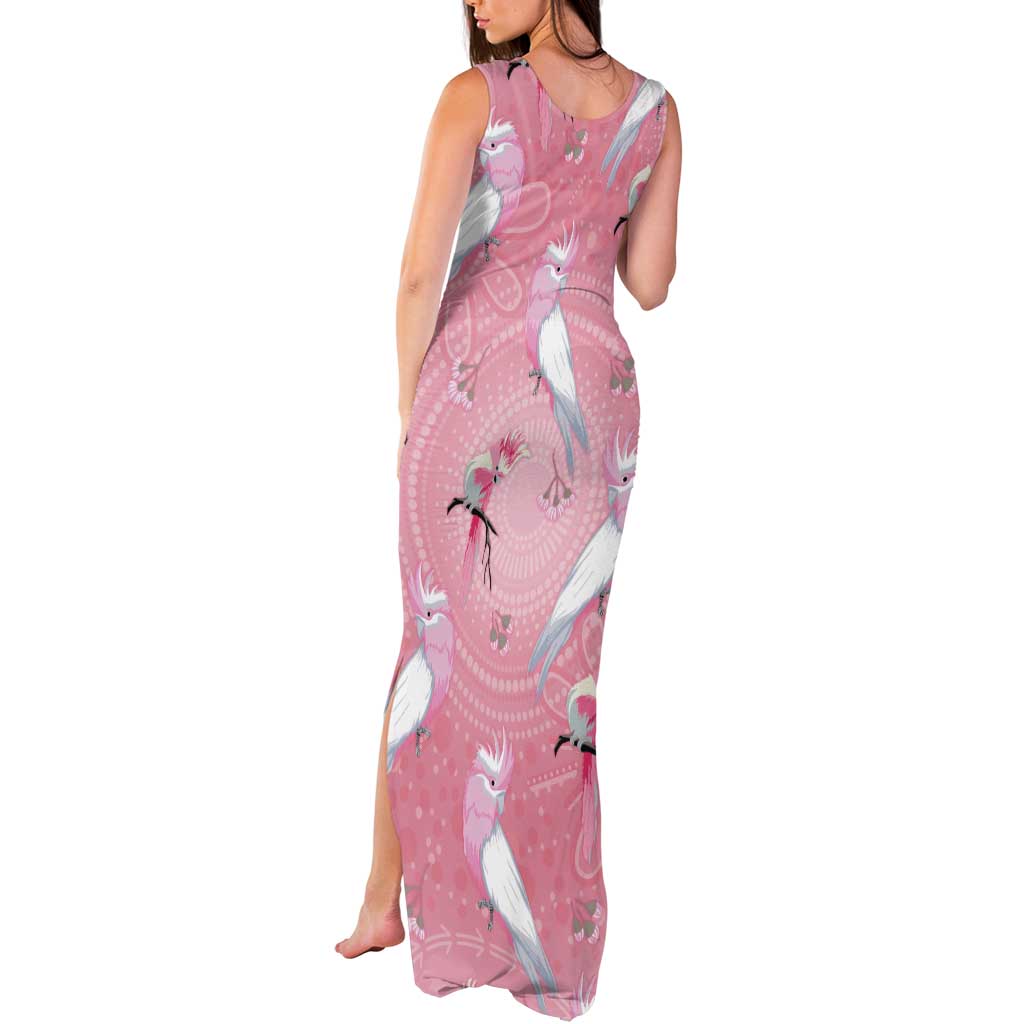 Galah and Gumblossoms Australia Tank Maxi Dress Seamless Style Aboriginal Art