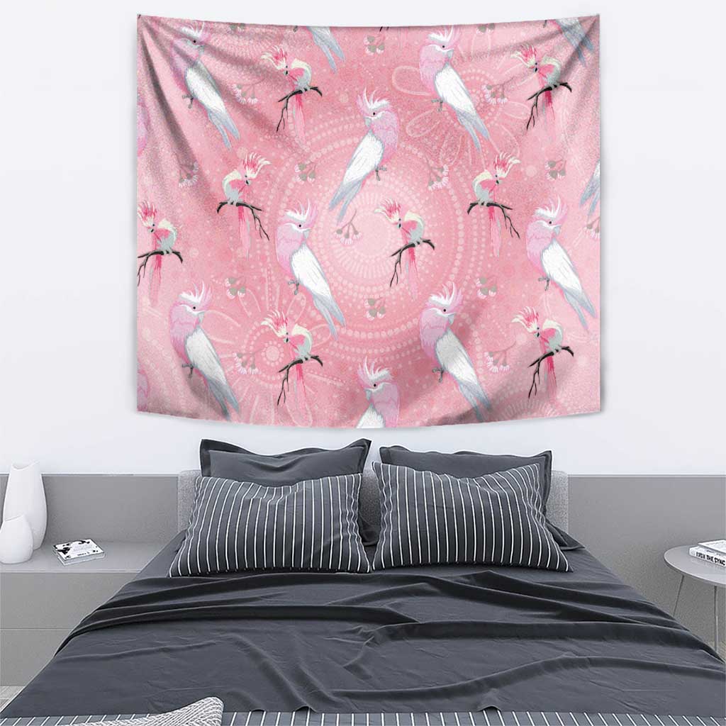 Galah and Gumblossoms Australia Tapestry Seamless Style Aboriginal Art