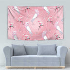 Galah and Gumblossoms Australia Tapestry Seamless Style Aboriginal Art
