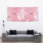 Galah and Gumblossoms Australia Tapestry Seamless Style Aboriginal Art