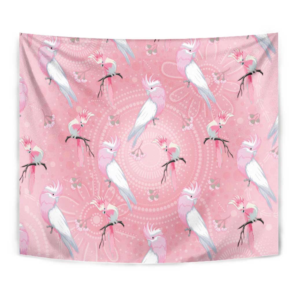 Galah and Gumblossoms Australia Tapestry Seamless Style Aboriginal Art