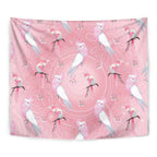 Galah and Gumblossoms Australia Tapestry Seamless Style Aboriginal Art