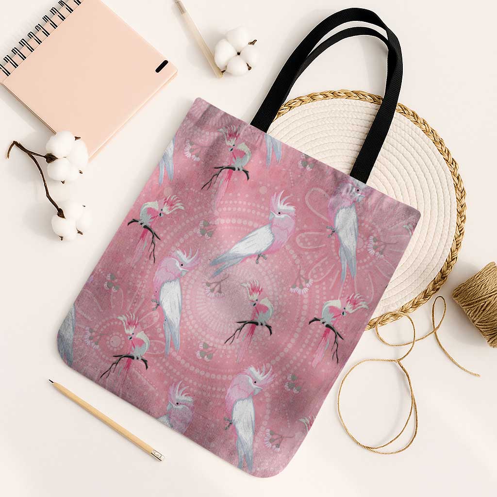 Galah and Gumblossoms Australia Tote Bag Seamless Style Aboriginal Art - Aussie Hoodie