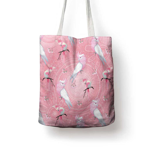 Galah and Gumblossoms Australia Tote Bag Seamless Style Aboriginal Art - Aussie Hoodie