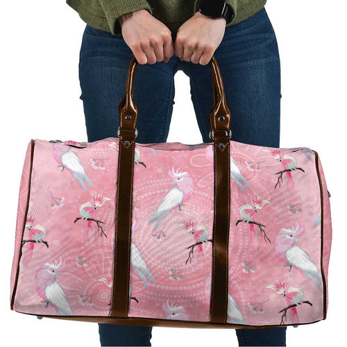 Galah and Gumblossoms Australia Travel Bag Seamless Style Aboriginal Art - Aussie Hoodie