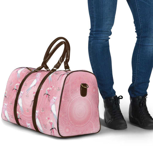 Galah and Gumblossoms Australia Travel Bag Seamless Style Aboriginal Art - Aussie Hoodie