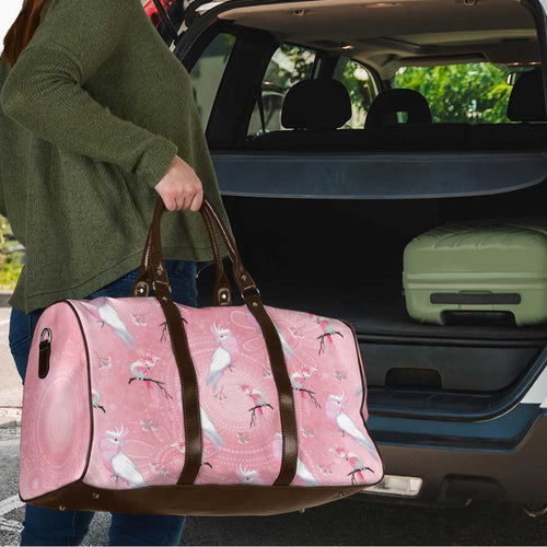Galah and Gumblossoms Australia Travel Bag Seamless Style Aboriginal Art - Aussie Hoodie