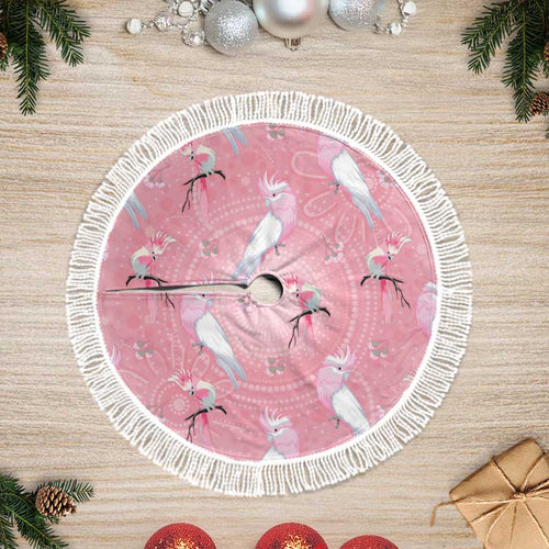 Galah and Gumblossoms Australia Tree Skirt Seamless Style Aboriginal Art - Aussie Hoodie