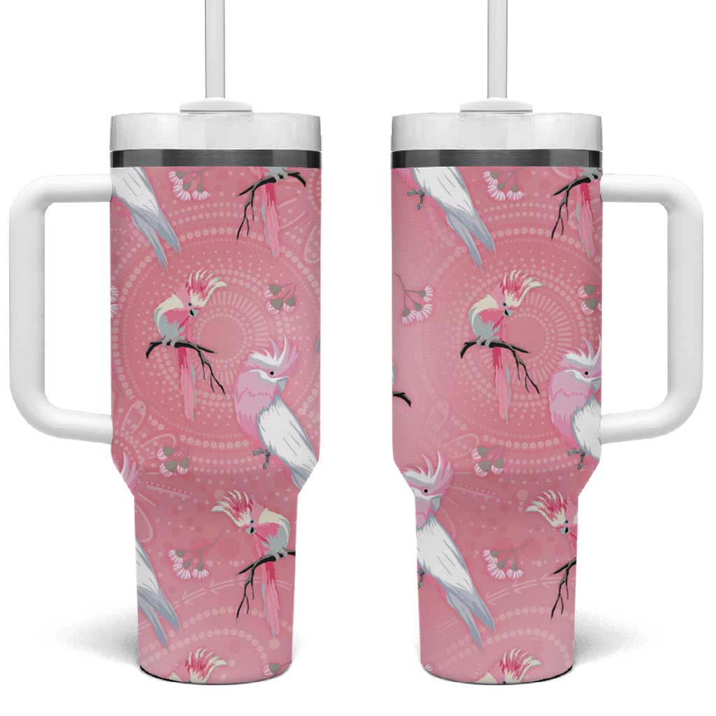Galah and Gumblossoms Australia Tumbler With Handle Seamless Style Aboriginal Art