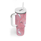 Galah and Gumblossoms Australia Tumbler With Handle Seamless Style Aboriginal Art