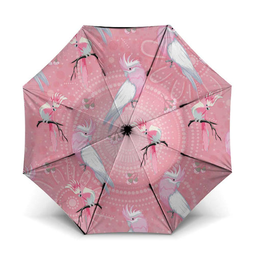 Galah and Gumblossoms Australia Umbrella Seamless Style Aboriginal Art - Aussie Hoodie