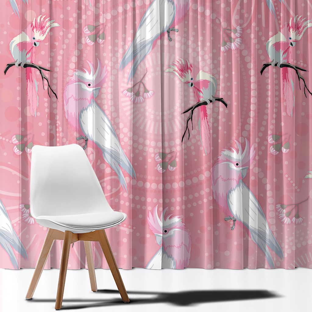 Galah and Gumblossoms Australia Window Curtain Seamless Style Aboriginal Art