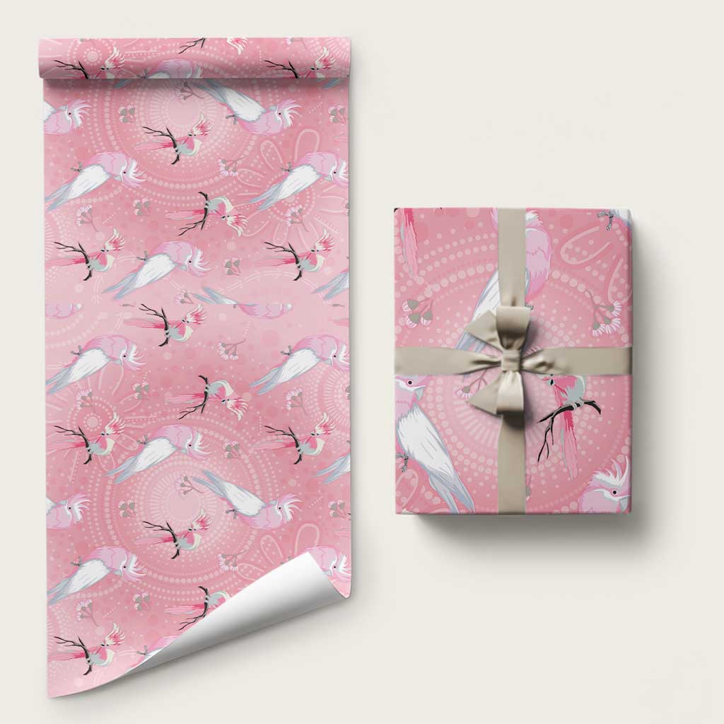 Galah and Gumblossoms Australia Wrapping Paper Seamless Style Aboriginal Art - Aussie Hoodie