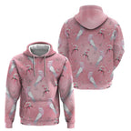 Galah and Gumblossoms Australia Zip Hoodie Seamless Style Aboriginal Art