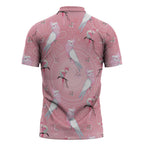 Galah and Gumblossoms Australia Zipper Polo Shirt Seamless Style Aboriginal Art - Aussie Hoodie