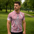 Galah and Gumblossoms Australia Zipper Polo Shirt Seamless Style Aboriginal Art - Aussie Hoodie