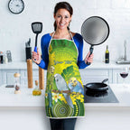 Personalised Budgerigar Australia and Golden Wattle Apron Budgie Aboriginal Art - Aussie Hoodie
