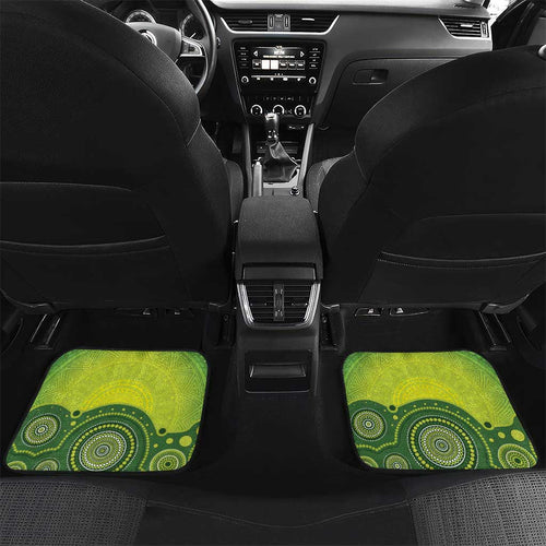 Personalised Budgerigar Australia and Golden Wattle Car Mats Budgie Aboriginal Art