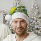 Personalised Budgerigar Australia and Golden Wattle Christmas Santa Hat Budgie Aboriginal Art - Aussie Hoodie