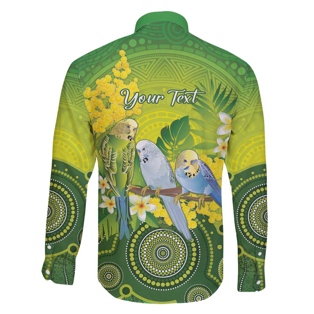Personalised Budgerigar Australia and Golden Wattle Family Matching Summer Maxi Dress and Hawaiian Shirt Budgie Aboriginal Art
