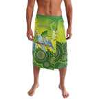 Personalised Budgerigar Australia and Golden Wattle Lavalava Budgie Aboriginal Art