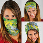 Personalised Budgerigar Australia and Golden Wattle Neck Gaiter Budgie Aboriginal Art - Aussie Hoodie