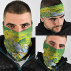 Personalised Budgerigar Australia and Golden Wattle Neck Gaiter Budgie Aboriginal Art - Aussie Hoodie