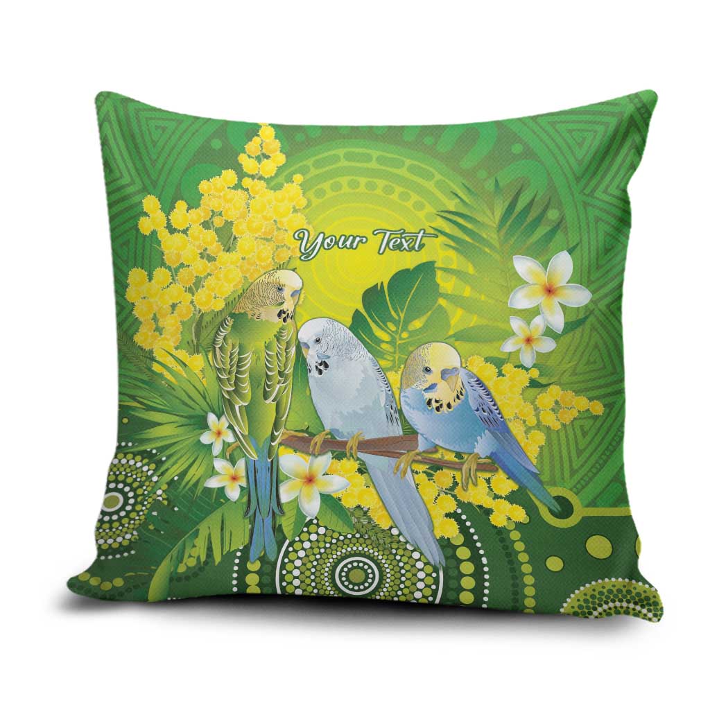 Personalised Budgerigar Australia and Golden Wattle Pillow Cover Budgie Aboriginal Art - Aussie Hoodie