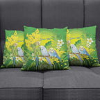 Personalised Budgerigar Australia and Golden Wattle Pillow Cover Budgie Aboriginal Art - Aussie Hoodie
