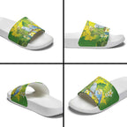 Personalised Budgerigar Australia and Golden Wattle Slide Sandals Budgie Aboriginal Art - Aussie Hoodie