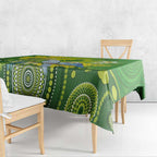 Personalised Budgerigar Australia and Golden Wattle Tablecloth Budgie Aboriginal Art