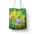 Personalised Budgerigar Australia and Golden Wattle Tote Bag Budgie Aboriginal Art - Aussie Hoodie