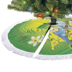 Budgerigar Australia and Golden Wattle Tree Skirt Budgie Aboriginal Art - Aussie Hoodie