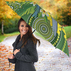Personalised Budgerigar Australia and Golden Wattle Umbrella Budgie Aboriginal Art - Aussie Hoodie