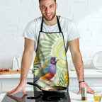 Gouldian Finch Golden Wattle Australia Apron Aboriginal Watercolor Style - Aussie Hoodie