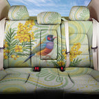 Gouldian Finch Golden Wattle Australia Back Car Seat Cover Aboriginal Watercolor Style