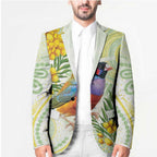 Gouldian Finch Golden Wattle Australia Blazer Aboriginal Watercolor Style - Aussie Hoodie