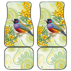 Gouldian Finch Golden Wattle Australia Car Mats Aboriginal Watercolor Style