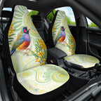 Gouldian Finch Golden Wattle Australia Car Seat Cover Aboriginal Watercolor Style